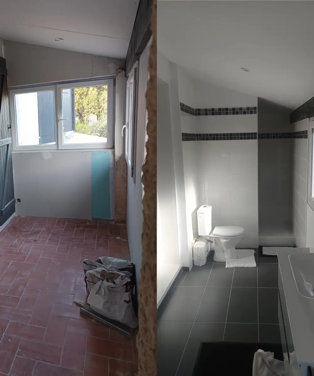 Salle d'eau - avant/après